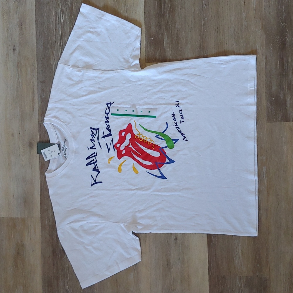 NWT The Rolling Stones Women's Graphic T-Shirt White Size L